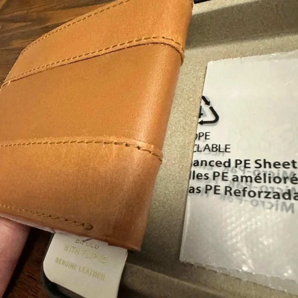 🆕 FOSSIL Everett Bifold Wallet Flip ID Saddle